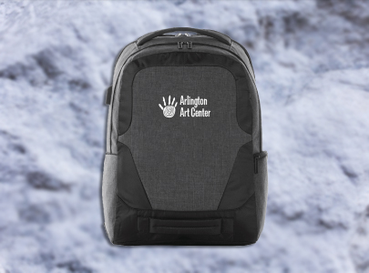 Custom imprinted Laptop Backpack for Arlington, TX with a local business logo