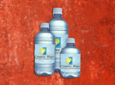 Custom imprinted Water Bottle Labels for Arlington, TX with a local business logo