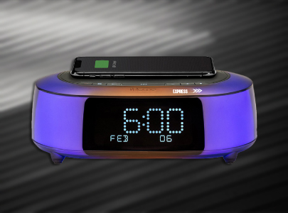 Custom imprinted iHome Alarm Clock Charger for Arlington, TX with a local business logo